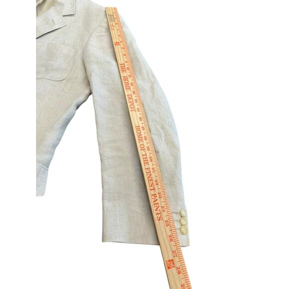 "FACONNABLE" Design By Albert Goldberger Mens 100% Linen Blazer SZ XXLL 3 Button - Picture 9 of 13